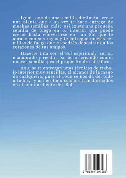 Contraportada libro El Beso del Sol